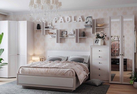 Кровать с подъемным механизмом Люкс Paola 308 анкор светлый фото 5