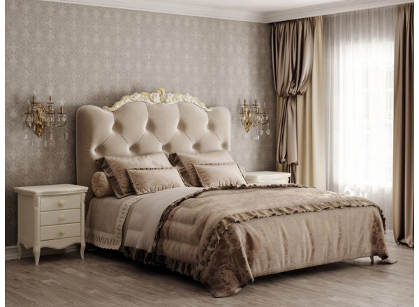 Кровать с мягким изголовьем 180*200