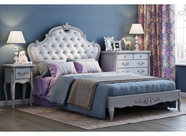 Кровать с мягким изголовьем 160*200