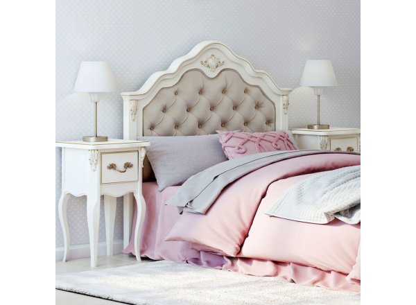 Кровать с мягким изголовьем 120*200