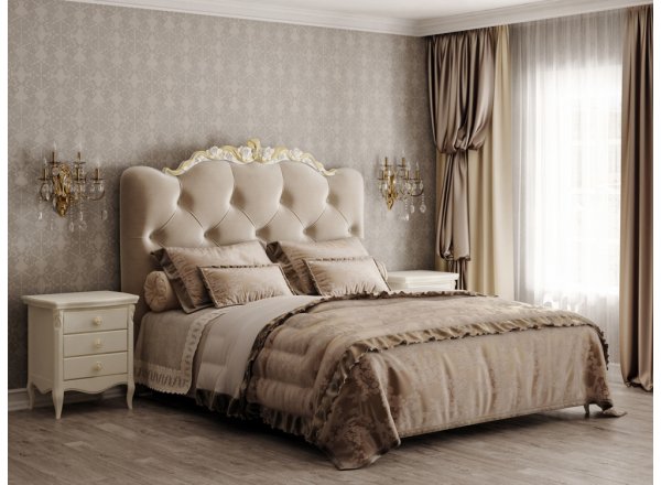 Кровать с мягким изголовьем 160*200