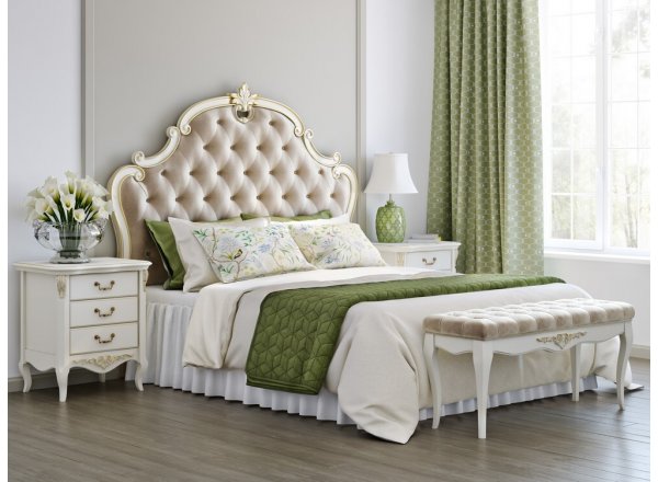 Кровать с мягким изголовьем 160*200