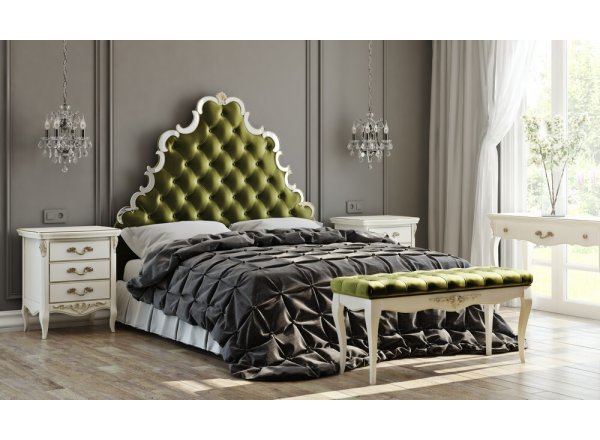 Кровать с мягким изголовьем 180*200