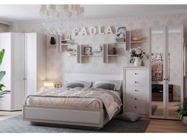 Кровать с подъемным механизмом Люкс Paola 308 анкор светлый