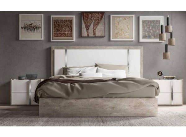 Кровать двуспальная TREVISO Concrete 154*203 см