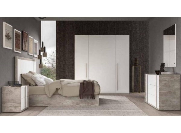 Кровать двуспальная TREVISO Concrete 154*203 см