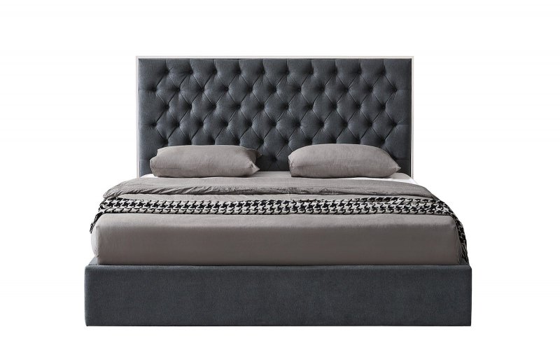 Кровать LBD1704 (160х200) серый UF860/19B с ящиком для белья